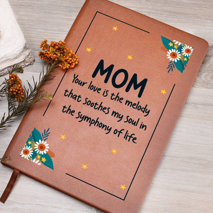 Impressive Graphic Leather Journal with message FOR MOM