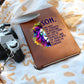Impressive Graphic Leather Journal with message FOR YOUR SON