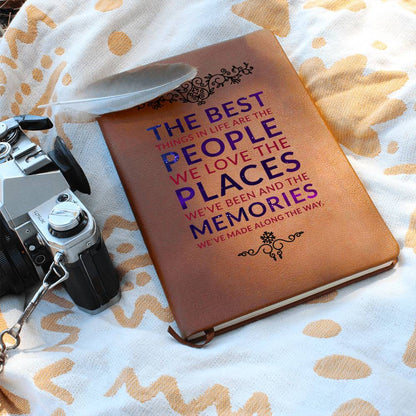 Impressive Graphic Leather Journal with message FOR EVERYONE