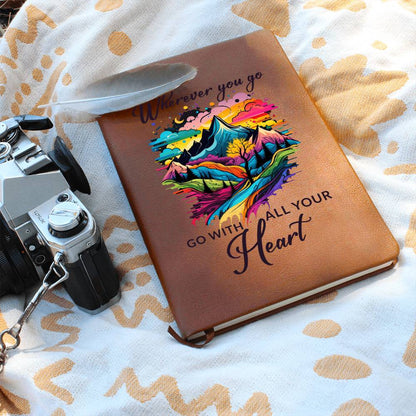 Impressive Graphic Leather Journal with message FOR EVERYONE