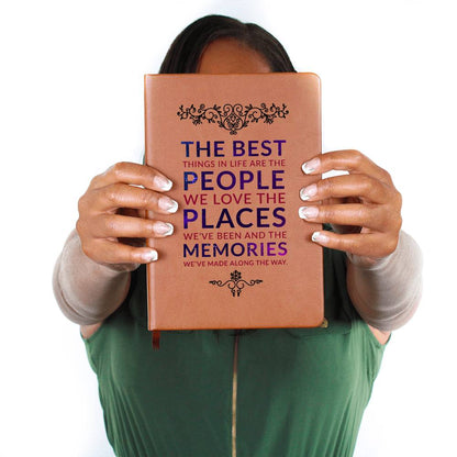 Impressive Graphic Leather Journal with message FOR EVERYONE