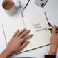 Impressive Graphic Leather Journal with message FOR EVERYONE