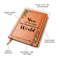 Impressive Graphic Leather Journal with message FOR EVERYONE