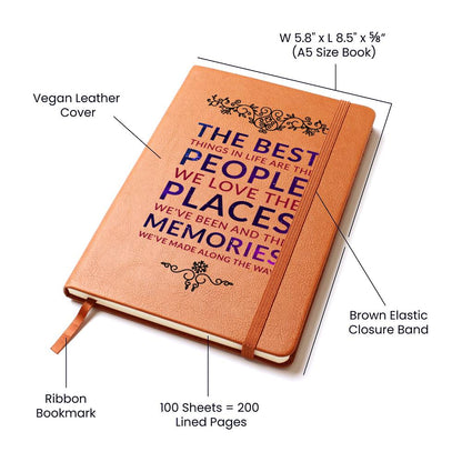 Impressive Graphic Leather Journal with message FOR EVERYONE