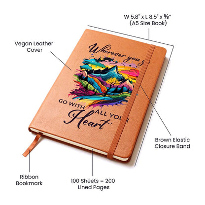 Impressive Graphic Leather Journal with message FOR EVERYONE
