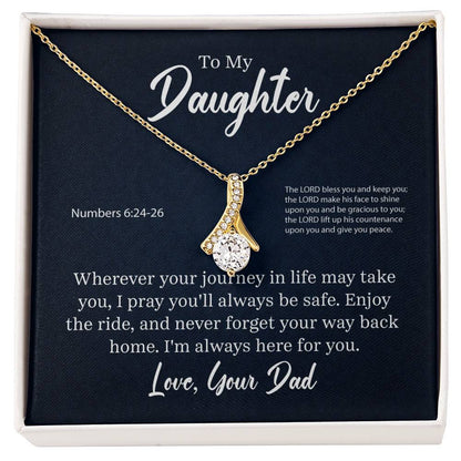 Stunning "Alluring Beauty" Necklace with Message Card and Blessing FOR YOUR AMAZING DAUGHTER