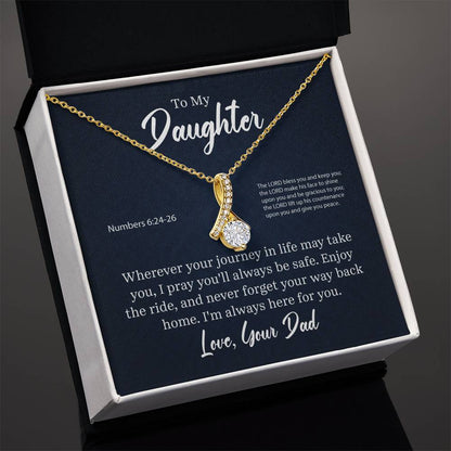 Stunning "Alluring Beauty" Necklace with Message Card and Blessing FOR YOUR AMAZING DAUGHTER
