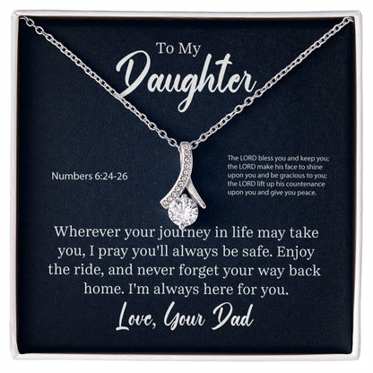 Stunning "Alluring Beauty" Necklace with Message Card and Blessing FOR YOUR AMAZING DAUGHTER