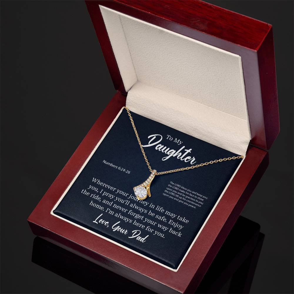 Stunning "Alluring Beauty" Necklace with Message Card and Blessing FOR YOUR AMAZING DAUGHTER