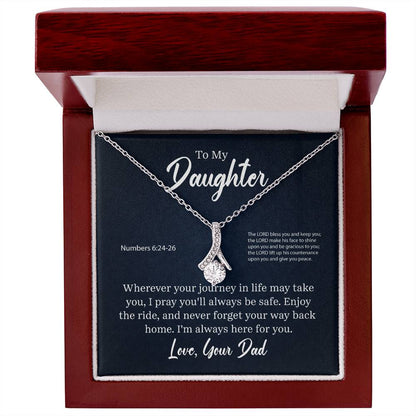 Stunning "Alluring Beauty" Necklace with Message Card and Blessing FOR YOUR AMAZING DAUGHTER