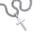 Remarkable Artisan Cross Necklace on Cuban Chain with Message Card JUST FOR HIM