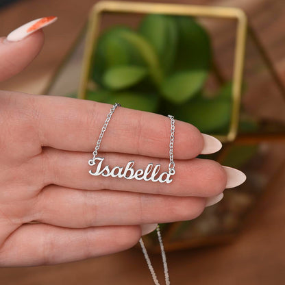 CREATE YOUR OWN Adjustable Horizontal Unique Significant Meaningful NAME Necklace