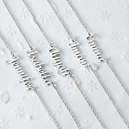 CREATE YOUR OWN Adjustable Horizontal Unique Significant Meaningful NAME Necklace
