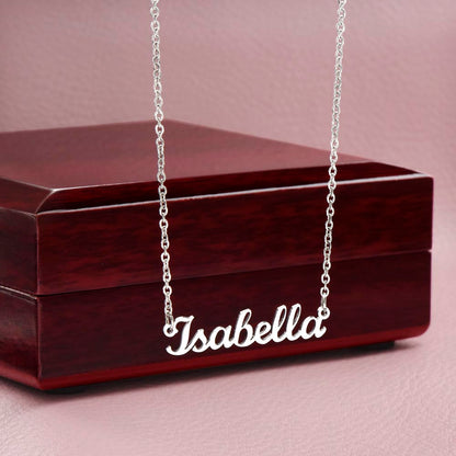 CREATE YOUR OWN Adjustable Horizontal Unique Significant Meaningful NAME Necklace