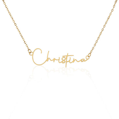 CREATE YOUR OWN Adjustable Horizontal Unique Significant Meaningful NAME Necklace SIGNATURE STYLE