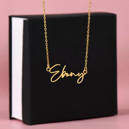 CREATE YOUR OWN Adjustable Horizontal Unique Significant Meaningful NAME Necklace SIGNATURE STYLE