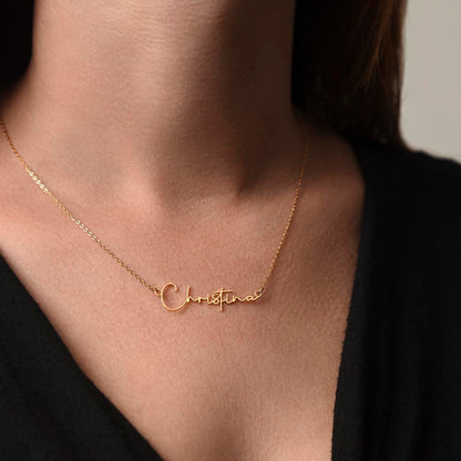 CREATE YOUR OWN Adjustable Horizontal Unique Significant Meaningful NAME Necklace SIGNATURE STYLE
