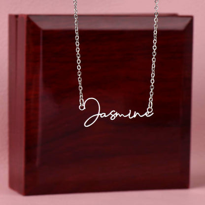 CREATE YOUR OWN Adjustable Horizontal Unique Significant Meaningful NAME Necklace SIGNATURE STYLE