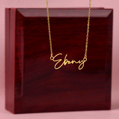 CREATE YOUR OWN Adjustable Horizontal Unique Significant Meaningful NAME Necklace SIGNATURE STYLE