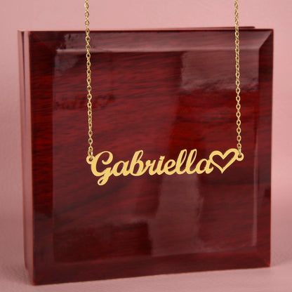 CREATE YOUR OWN Adjustable Horizontal Unique Significant Meaningful NAME Necklace with HEART
