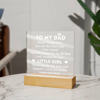 Spectacular Printed Square Acrylic Plaque FOR DAD