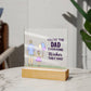Spectacular Printed Square Acrylic Plaque FOR DAD