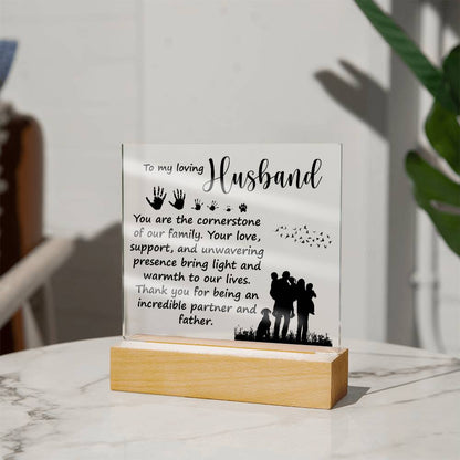 Spectacular Printed Square Acrylic Plaque FOR YOUR HUSBAND