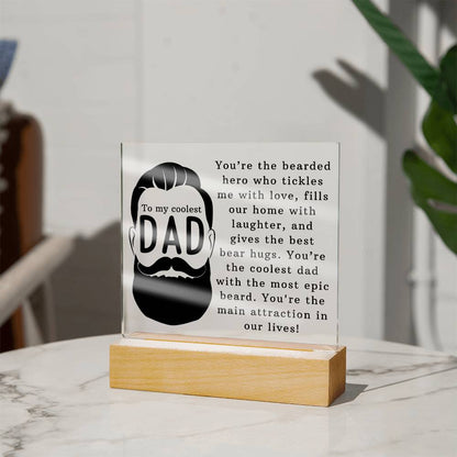 Spectacular Printed Square Acrylic Plaque FOR DAD