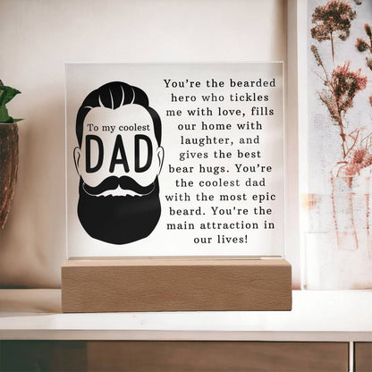 Spectacular Printed Square Acrylic Plaque FOR DAD