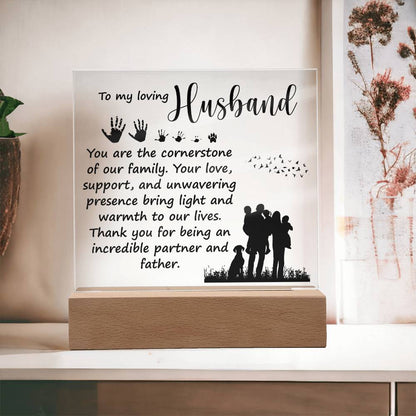 Spectacular Printed Square Acrylic Plaque FOR YOUR HUSBAND