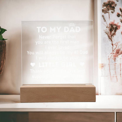 Spectacular Printed Square Acrylic Plaque FOR DAD
