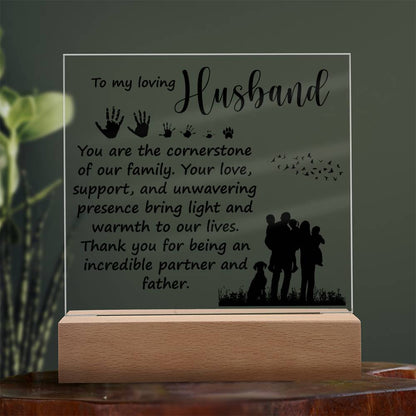 Spectacular Printed Square Acrylic Plaque FOR YOUR HUSBAND