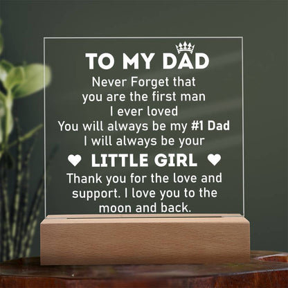 Spectacular Printed Square Acrylic Plaque FOR DAD
