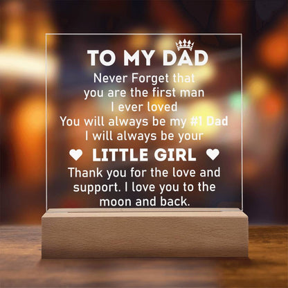 Spectacular Printed Square Acrylic Plaque FOR DAD