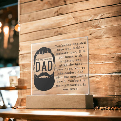 Spectacular Printed Square Acrylic Plaque FOR DAD