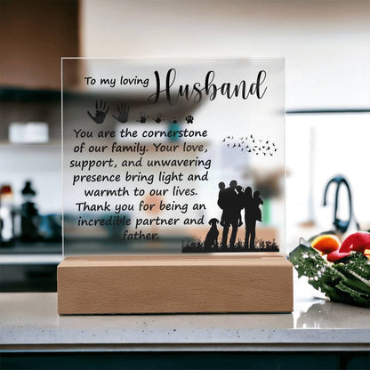 Spectacular Printed Square Acrylic Plaque FOR YOUR HUSBAND