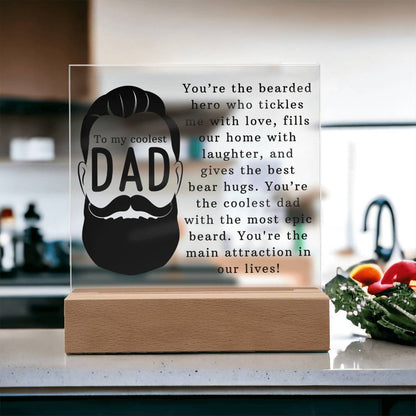 Spectacular Printed Square Acrylic Plaque FOR DAD