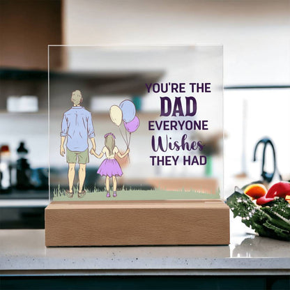 Spectacular Printed Square Acrylic Plaque FOR DAD