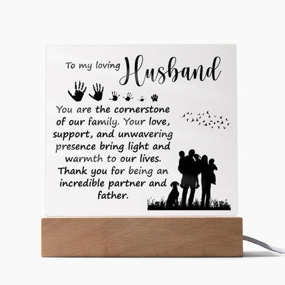 Spectacular Printed Square Acrylic Plaque FOR YOUR HUSBAND