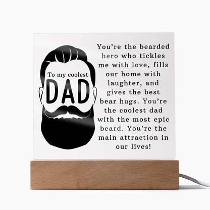 Spectacular Printed Square Acrylic Plaque FOR DAD