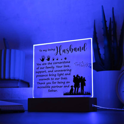 Spectacular Printed Square Acrylic Plaque FOR YOUR HUSBAND