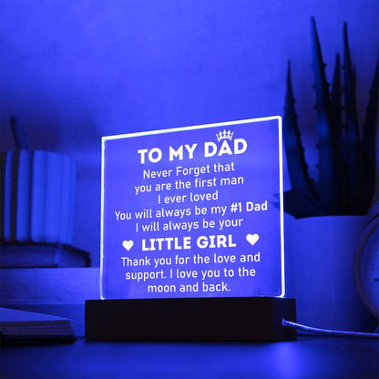 Spectacular Printed Square Acrylic Plaque FOR DAD