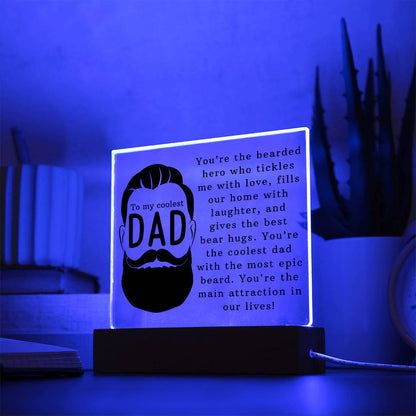 Spectacular Printed Square Acrylic Plaque FOR DAD