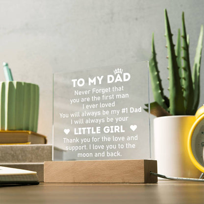Spectacular Printed Square Acrylic Plaque FOR DAD