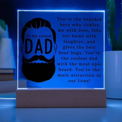 Spectacular Printed Square Acrylic Plaque FOR DAD