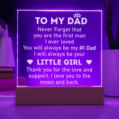 Spectacular Printed Square Acrylic Plaque FOR DAD
