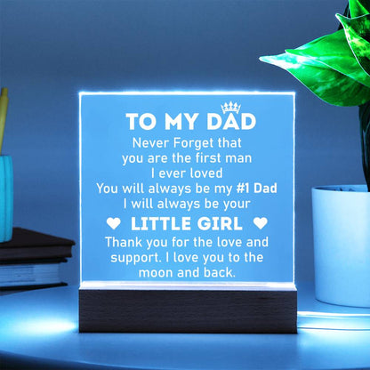 Spectacular Printed Square Acrylic Plaque FOR DAD
