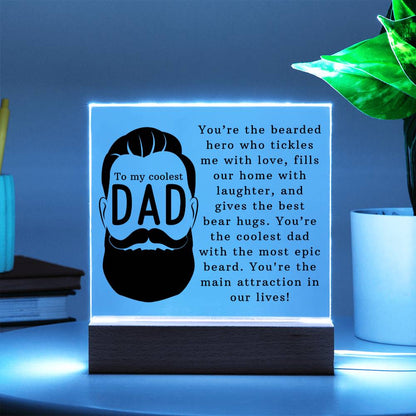 Spectacular Printed Square Acrylic Plaque FOR DAD
