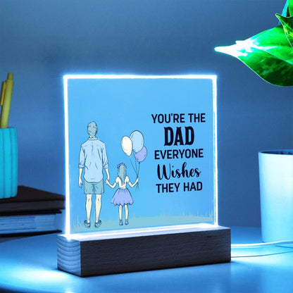 Spectacular Printed Square Acrylic Plaque FOR DAD