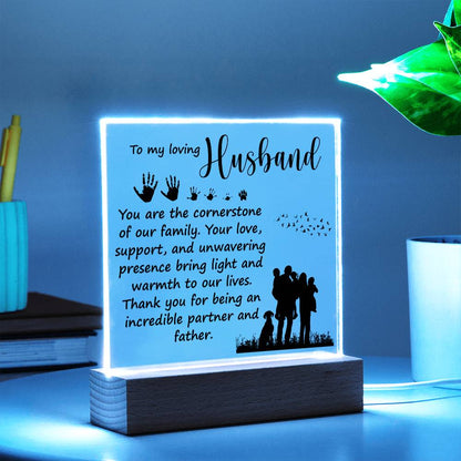 Spectacular Printed Square Acrylic Plaque FOR YOUR HUSBAND